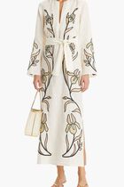 APPLIQUE LINEN CAFTAN