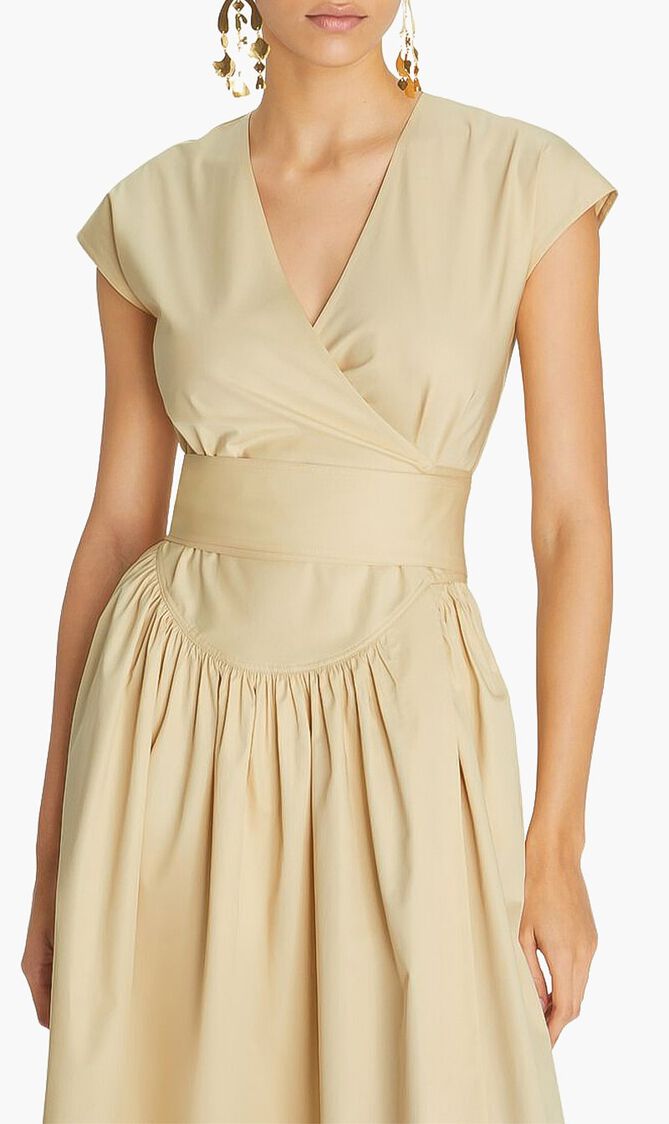 Cotton Poplin Wrap Dress