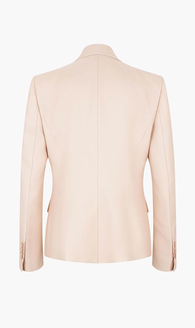 Single Breasted Wool and Silk Twill Blazer