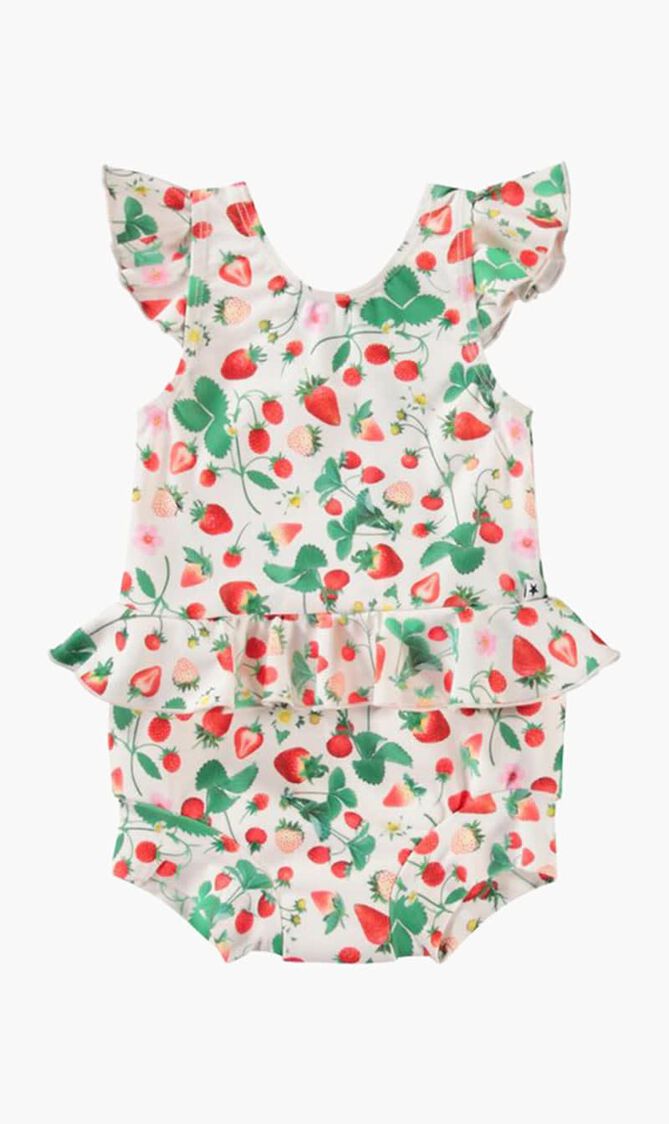 Strawberry Themed Print Swimwear