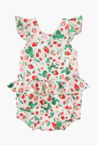 Strawberry Themed Print Swimwear