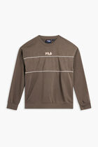 CREW NECK W PRINTED PANEL AND CNT PIPING