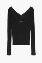 Long Sleeve Scalloped Top