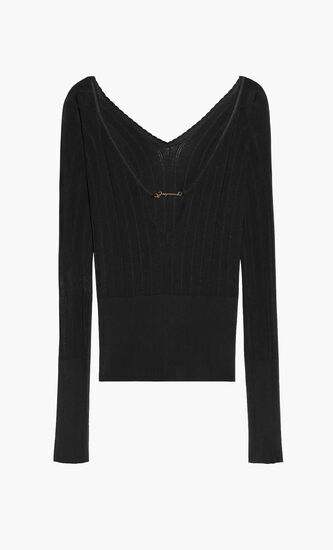 Long Sleeve Scalloped Top