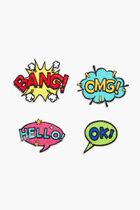 Comic Word Bubbles Patch Set