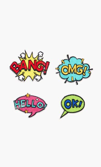 Comic Word Bubbles Patch Set