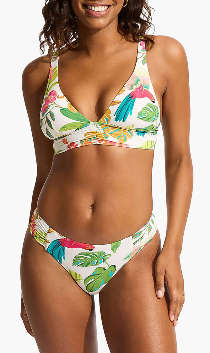 Tropica Ruched Side Retro Bikini Bottom