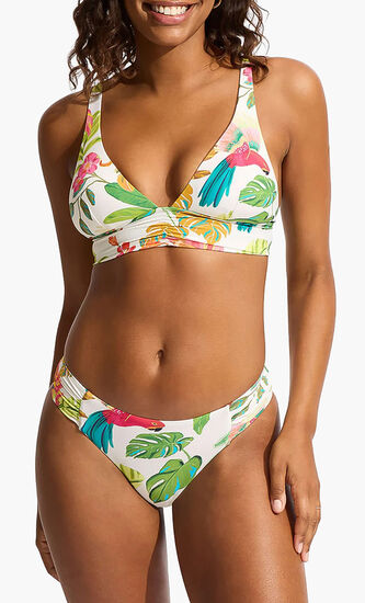Tropica Ruched Side Retro Bikini Bottom