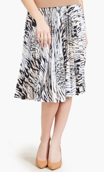GISELLE PLEATED SKIR - LB01355 STR POLY CHARM 92 PRNT