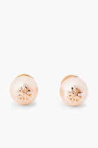 CRYSTAL PEARL STUD EARRING