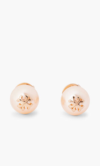 CRYSTAL PEARL STUD EARRING
