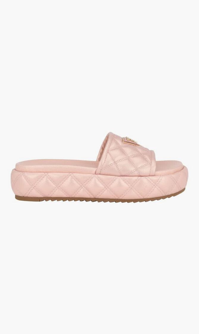 LONGO QUILTED PLATFORM SLDES