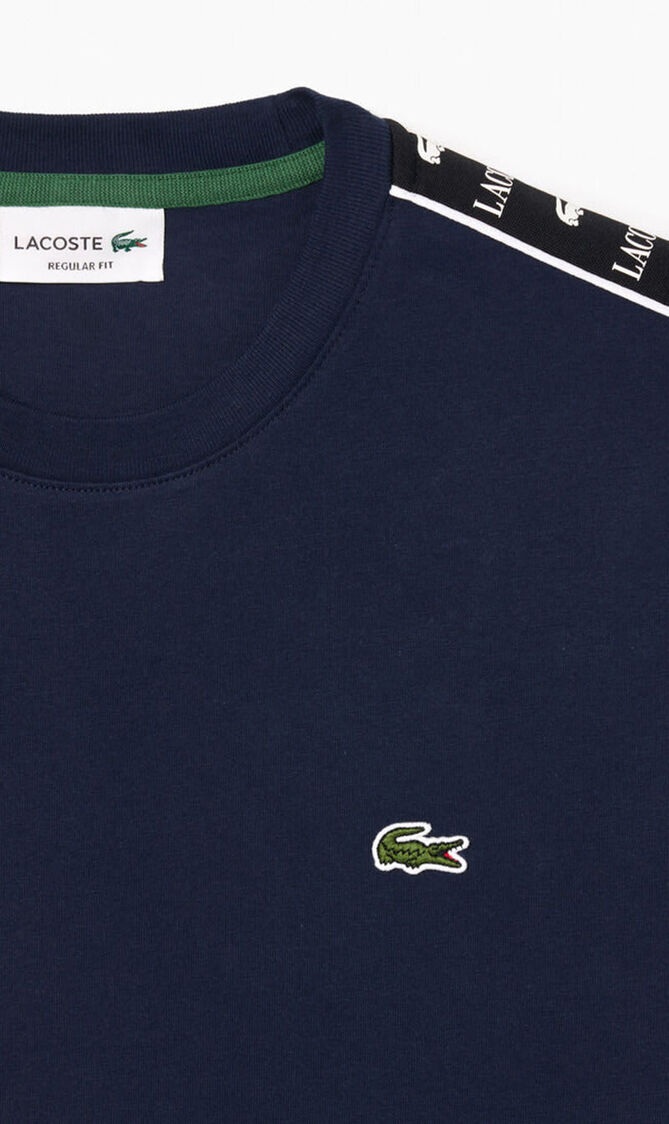 Cotton Jersey Logo Stripe T-shirt