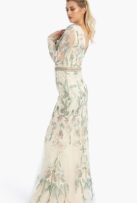 Floral Embroidered Mermaid Gown