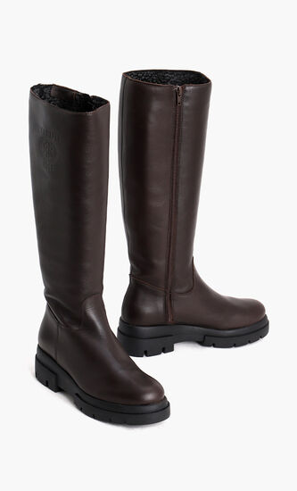 Leather Knee Length Boots