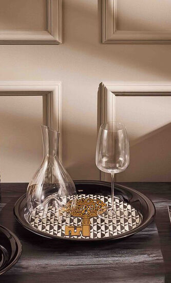 FST TRAY DIAM40 CHIAVI GOLD AND LOSANGHE BLACKWHITE
