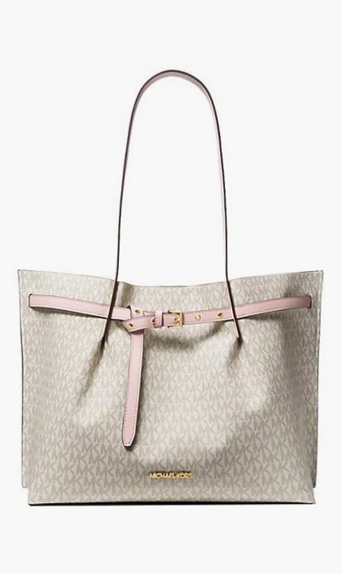 Emilia Large Logo Print Tote Bag