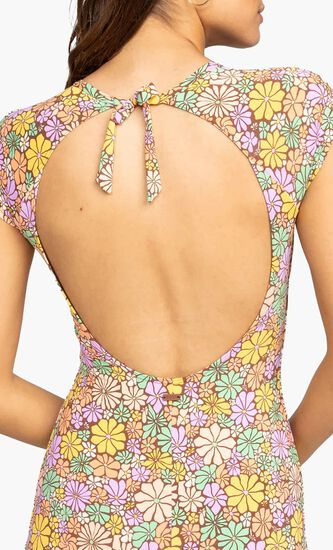 Short Sleeve One Piece Swimsuit