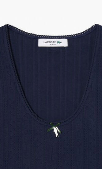 Slim Fit Pointelle Knit Tank Top