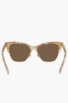 CAT EYE TORY HORN FRAME WITH DARK BROWN LENS 53