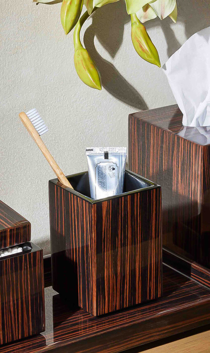 Macassar Ebony Brush Holder