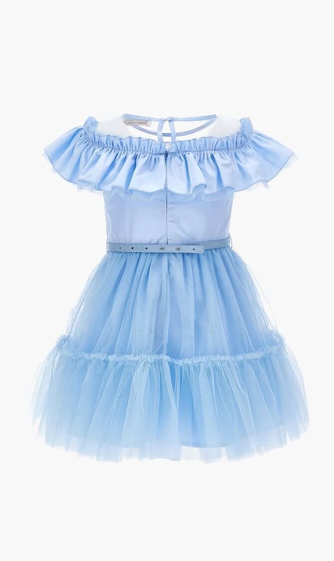 ABITO CON GALA TULLE MANO