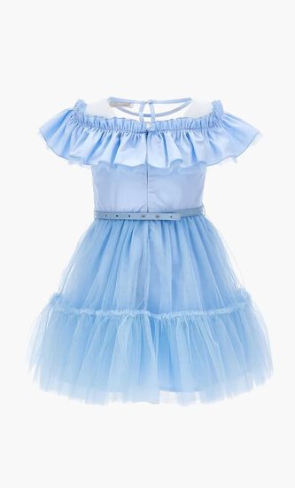 ABITO CON GALA TULLE MANO