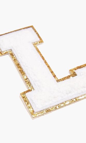 Chenille Sparkle Letter 'L' patch