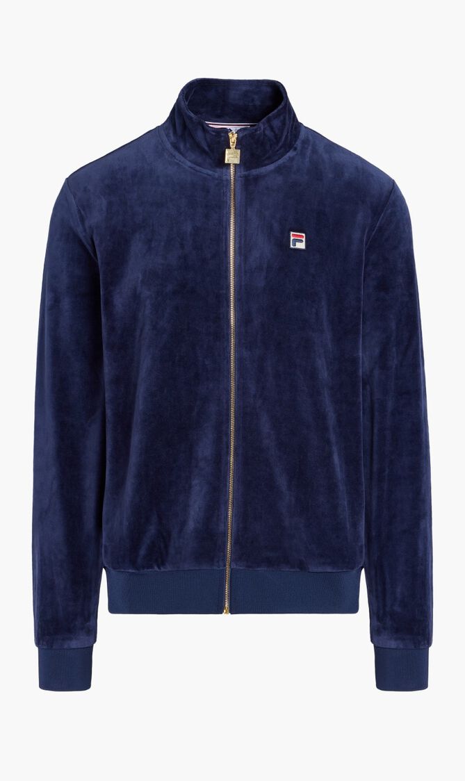 MARC VELOUR TRACK JACKET WITH GOLD TRIMS