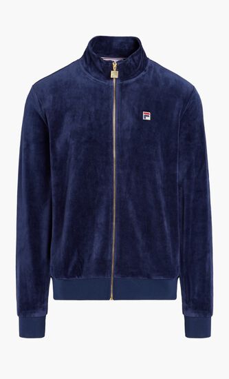 MARC VELOUR TRACK JACKET WITH GOLD TRIMS