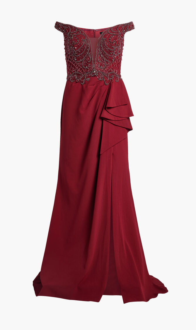 OFF SHOULDER BEADED