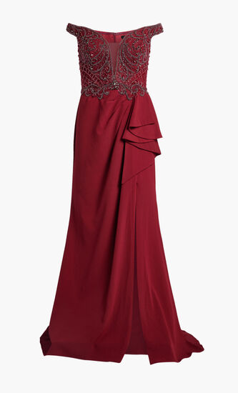 OFF SHOULDER BEADED