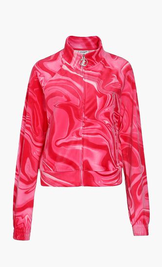 Printed Diamante Track Jacket