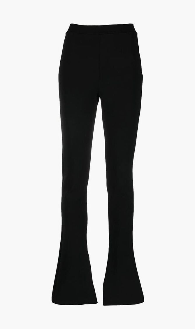 CREPE JER SPLIT LEGGINGS BLACK NO COLOR