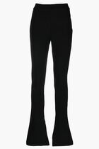 CREPE JER SPLIT LEGGINGS BLACK NO COLOR