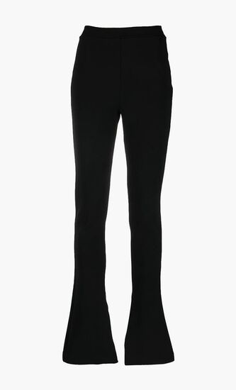 CREPE JER SPLIT LEGGINGS BLACK NO COLOR