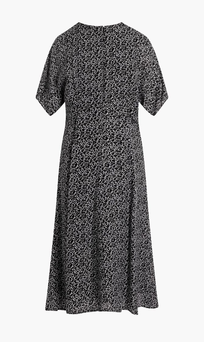 Abstract Print Midi Dress