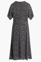 Abstract Print Midi Dress