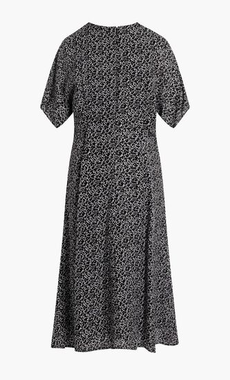 Abstract Print Midi Dress