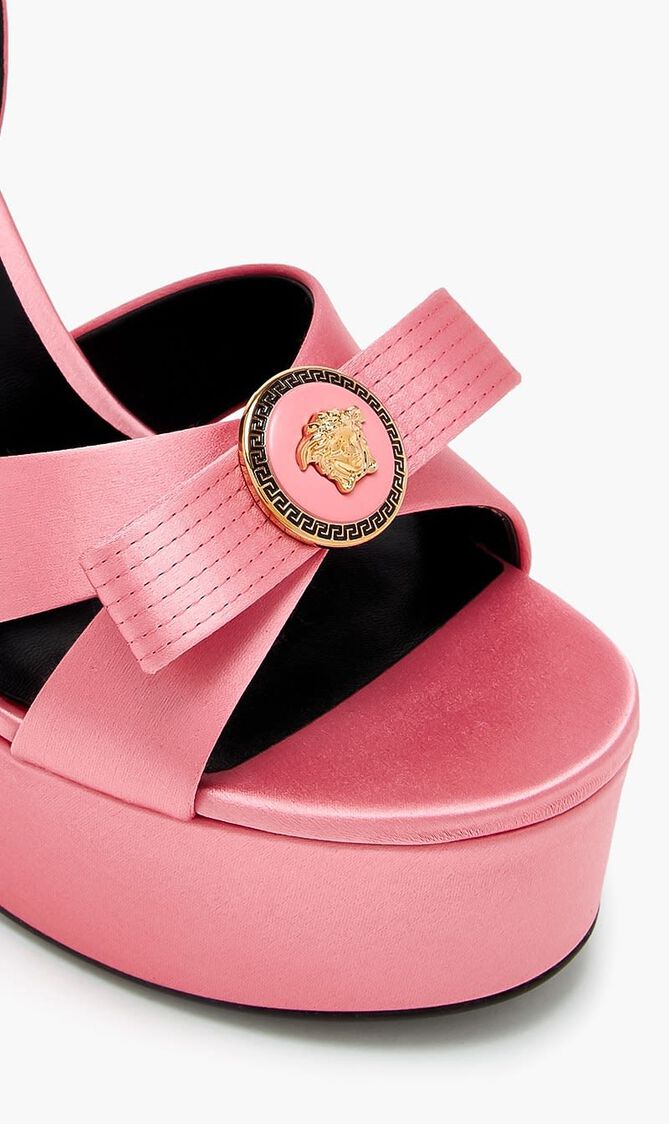 Gianni Ribbon Satin Sandals