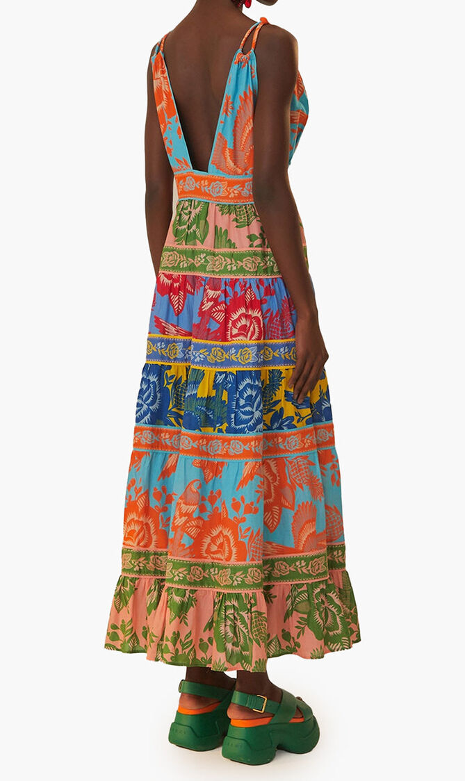 Mixed Lace Garden Midi Dress