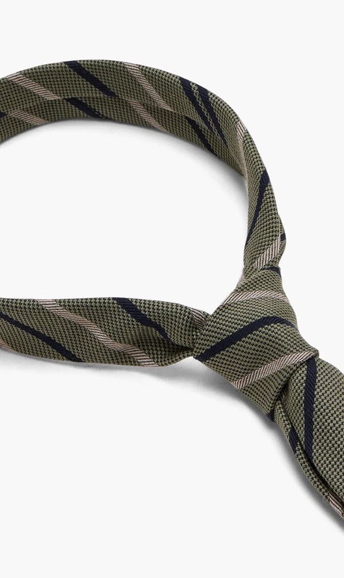 MEN TIE WOOL STRIPE