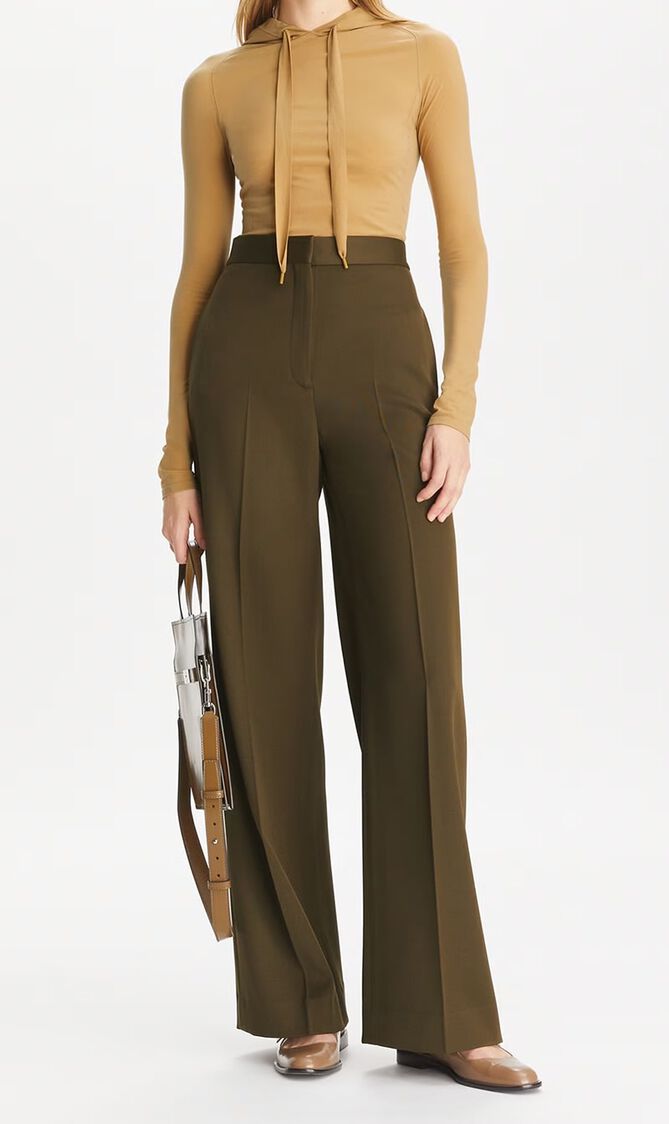 Wide Leg Wool Pant