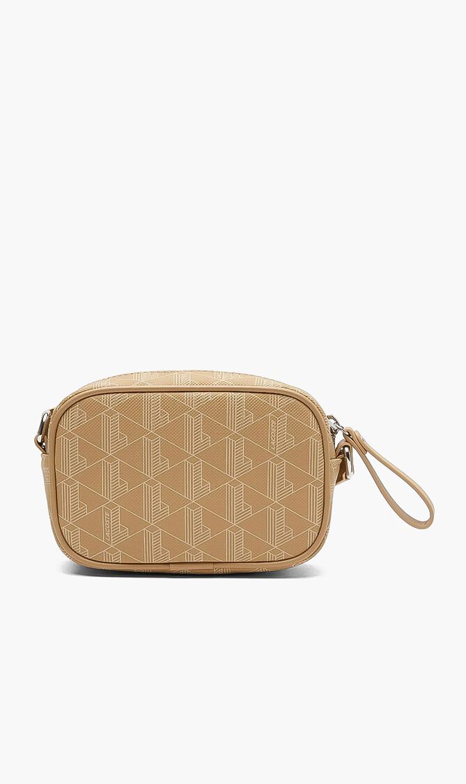 Monogram print cross body bag