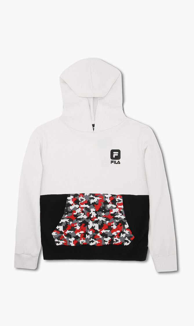 Hoodie With Badge Printed Pocket