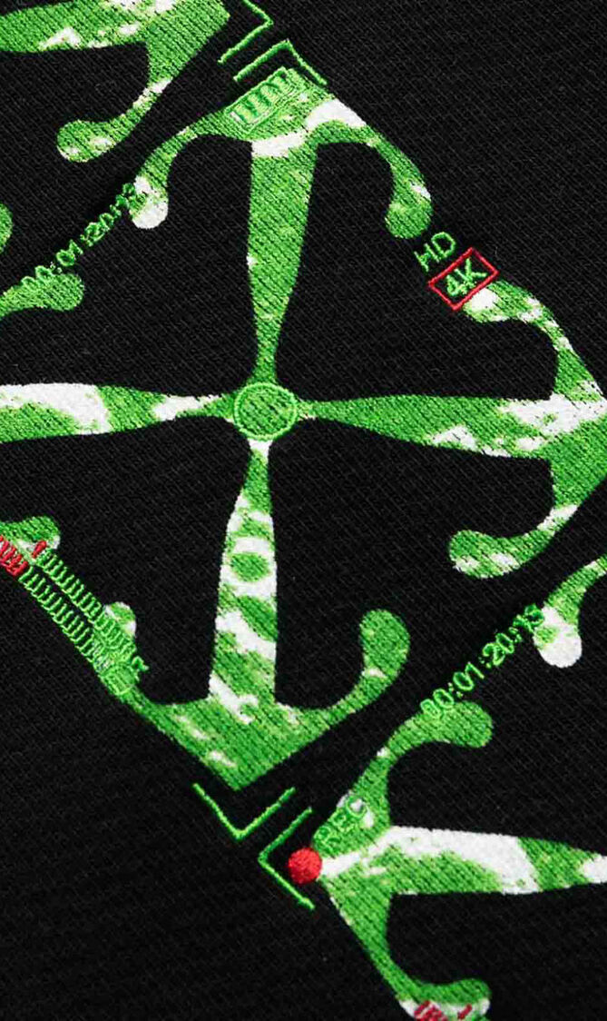 MOON CAM ARROW SWEATPANTS BLACK GREEN