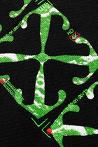 MOON CAM ARROW SWEATPANTS BLACK GREEN