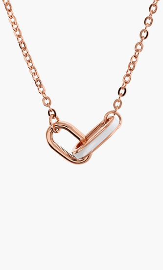 Enamelled Oval Link Pendant