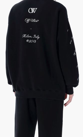 23 LOGO SKATE CREWNECK BLACK WHITE