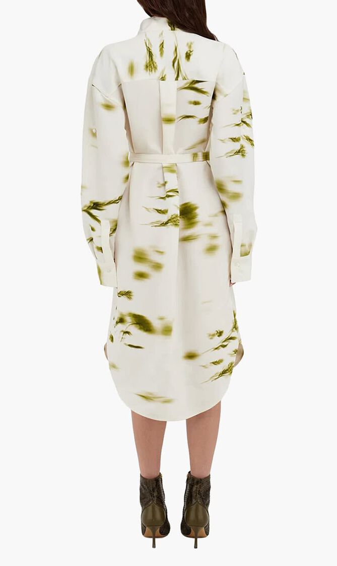 Blossom Print Midi Shirt Dress